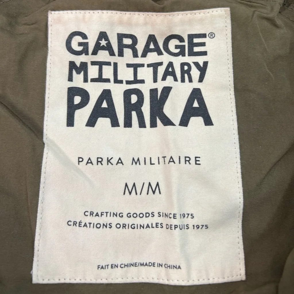 Garage Army Green Military Style Utility Jacket - Image 8