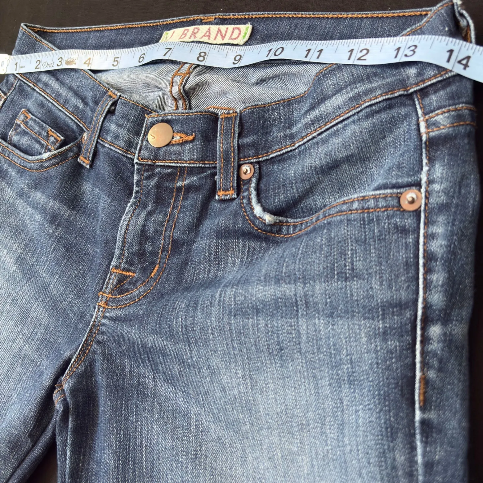 J Brand Denim Jeans‎ The Deal Skinny Leg Ankle Zip Dark Wash Women's Size 25 - Image 6