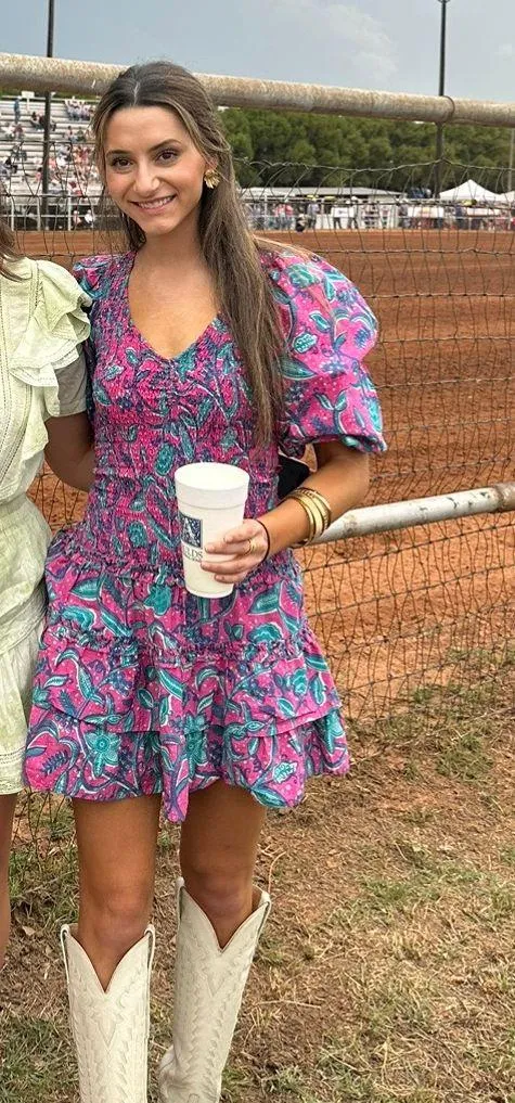 Smocked Mini Dress - Image 2