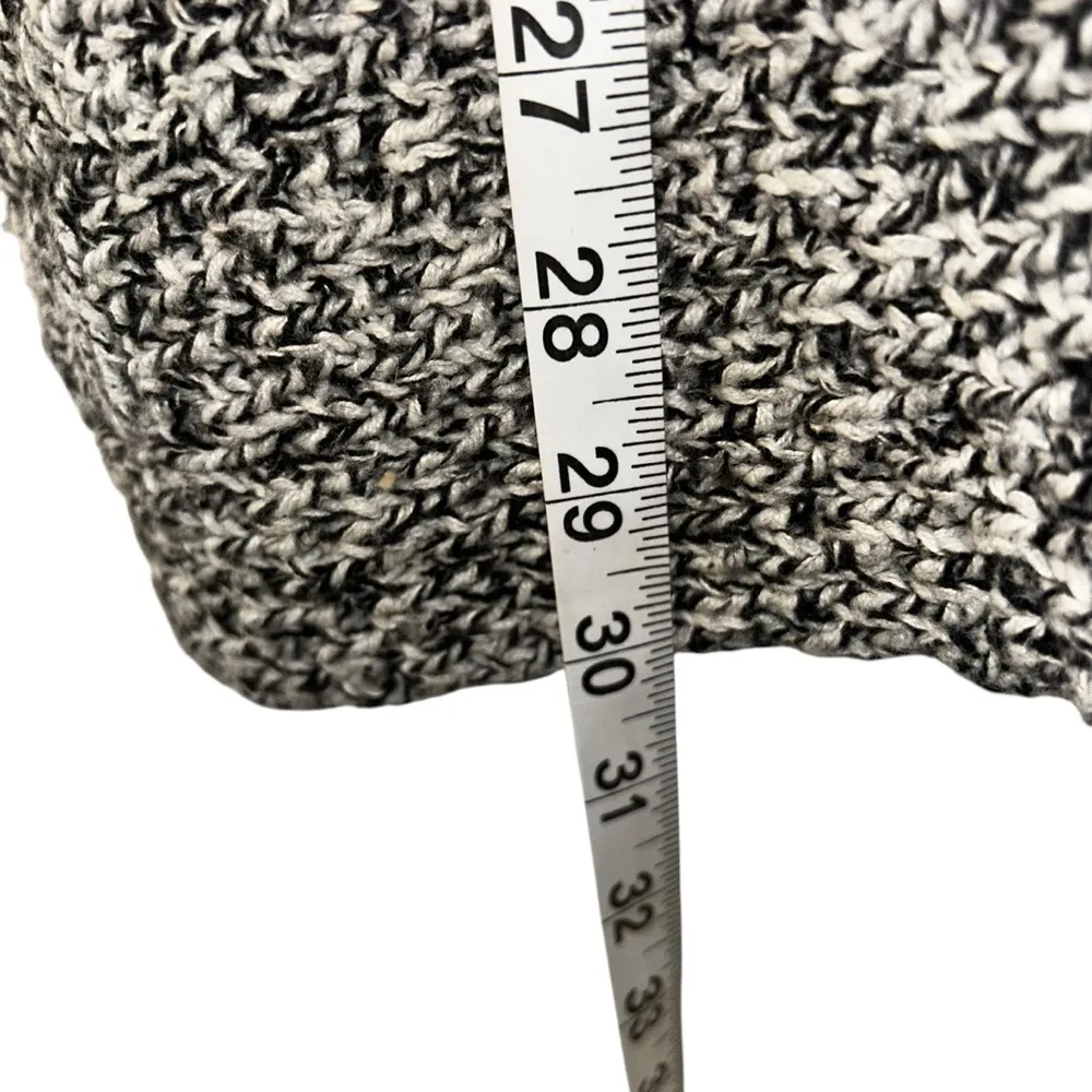 Black & White Knit Hoodie Sweater Cardigan Women’s Size Medium Large Garage Fit! - Image 4