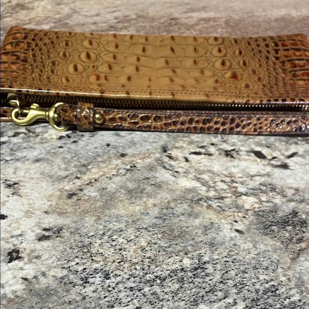 Brahmin Tan Crocodile Embossed Wristlet - Image 6