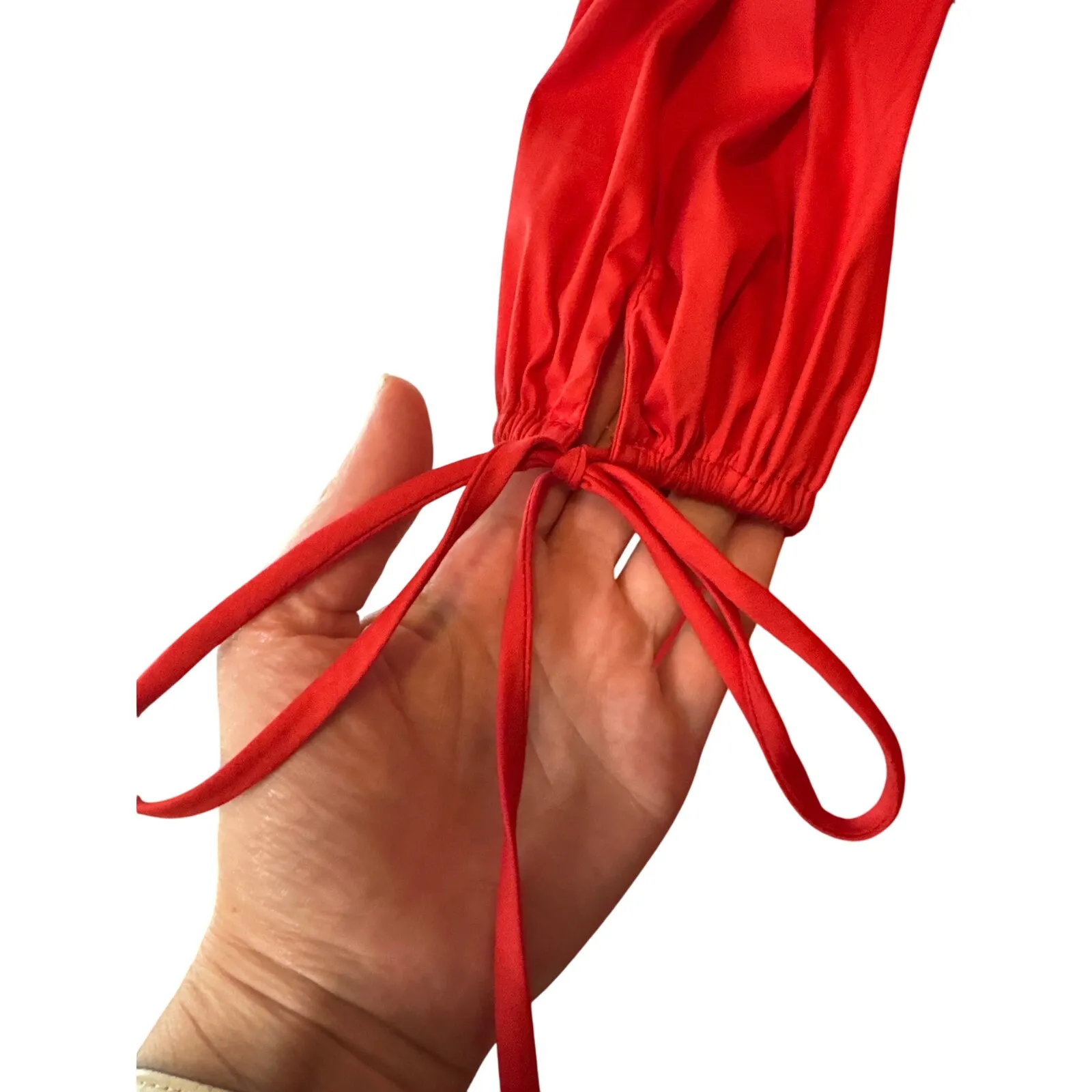 Caroline Constas Red Lena Wrap Ruffle High - Image 7