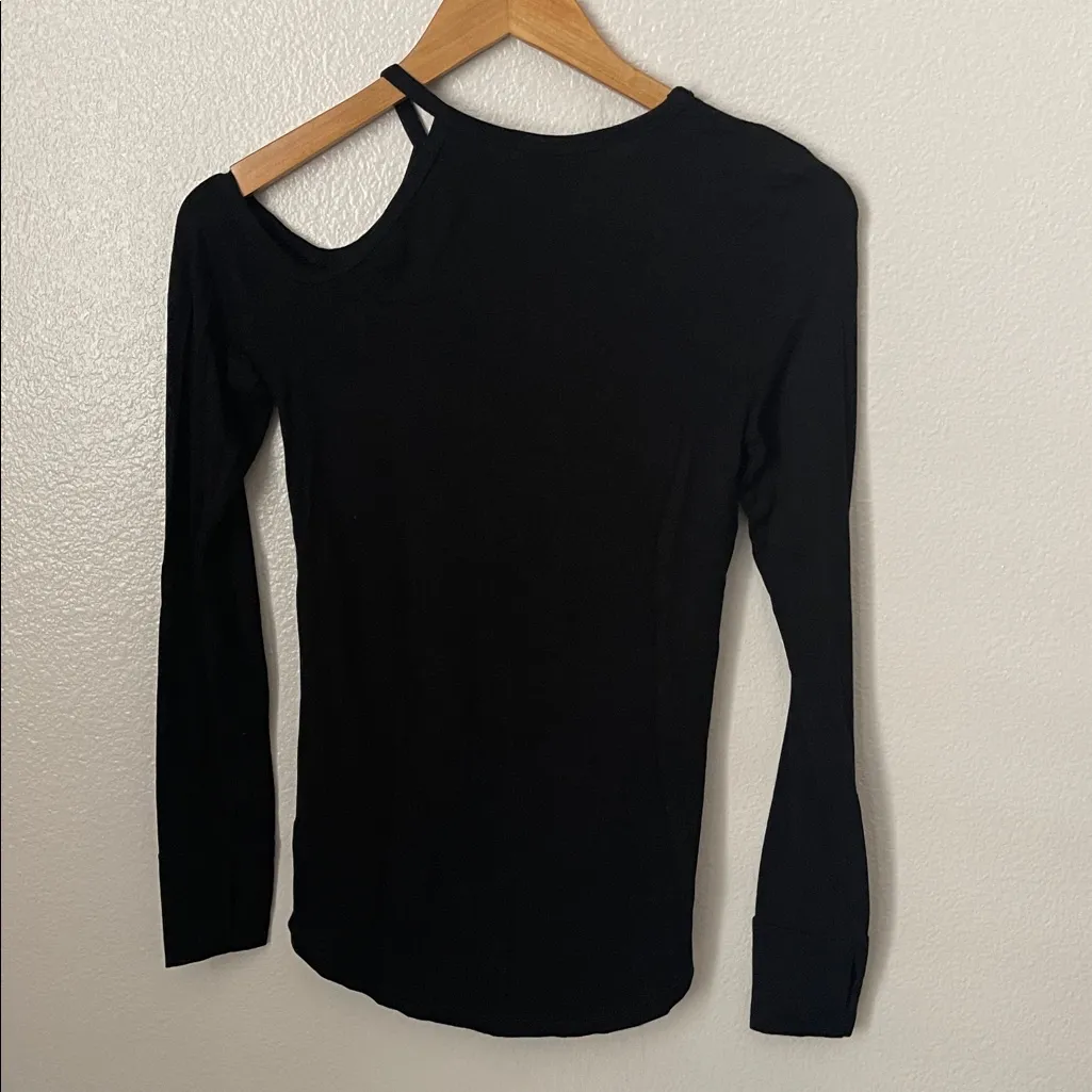Six / Fifty black long sleeve jersey knit shirt thumb holes S - Image 6