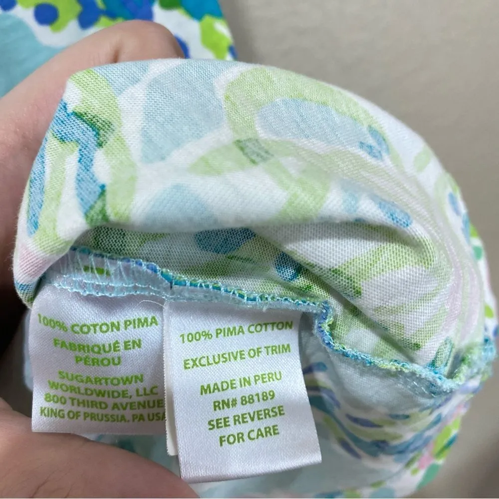 LILLY PULITZER Brewster Floral Cotton Dress in Skye Blue Heaven Extra Small XS - Image 6