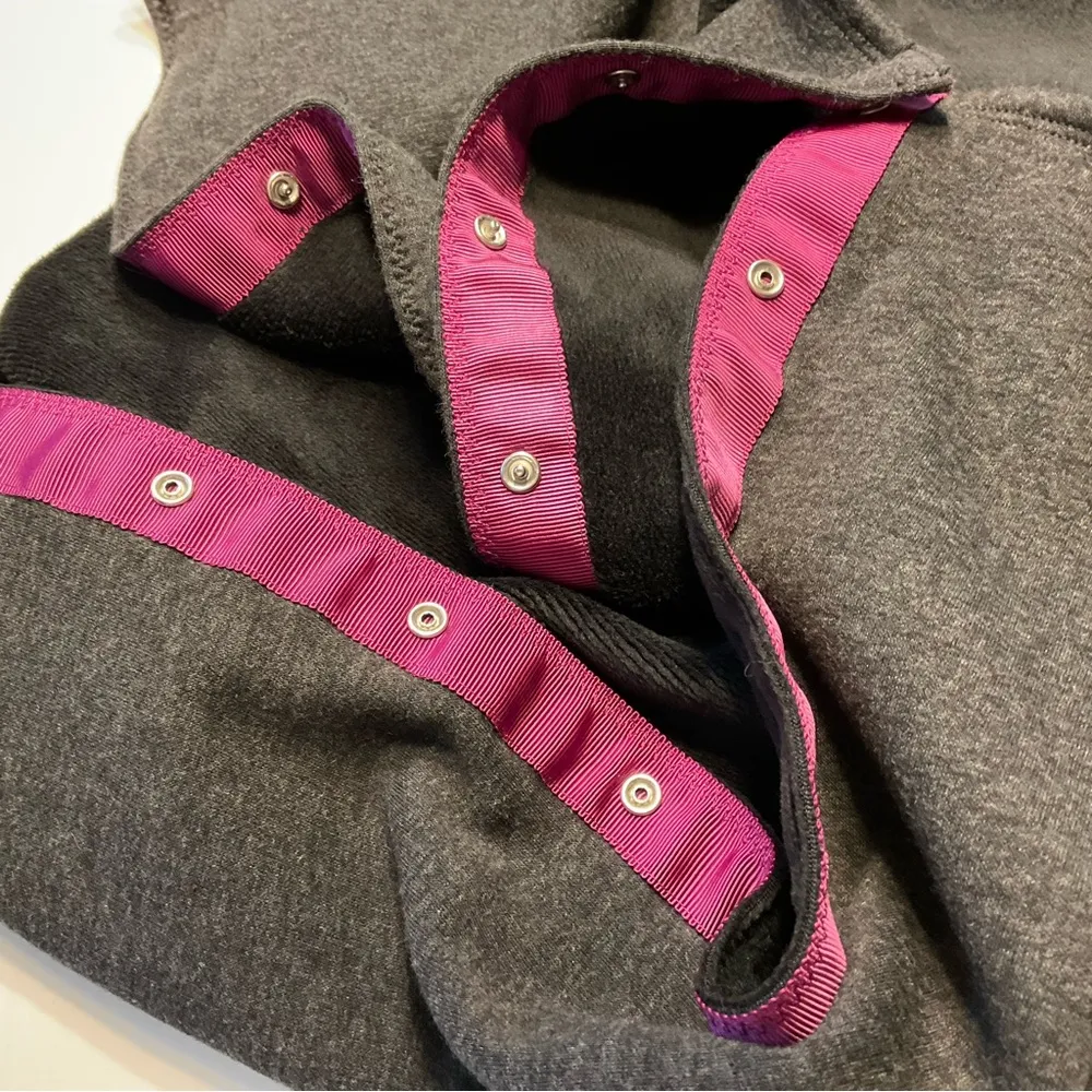 Lululemon  Women's Vinyasa Scarf Wrap Velour Fleece Heathered Black Deep Coal EUC - Image 2