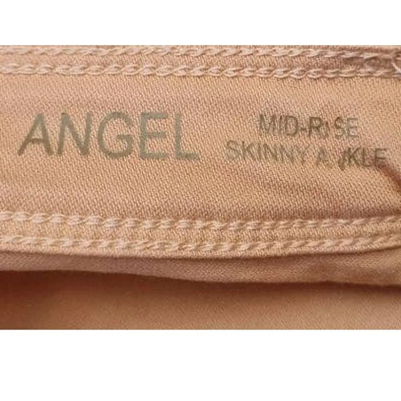 DL1961 Angel Mid-Rise Skinny Ankle Jeans in Peach Nice Size 26 - Image 5