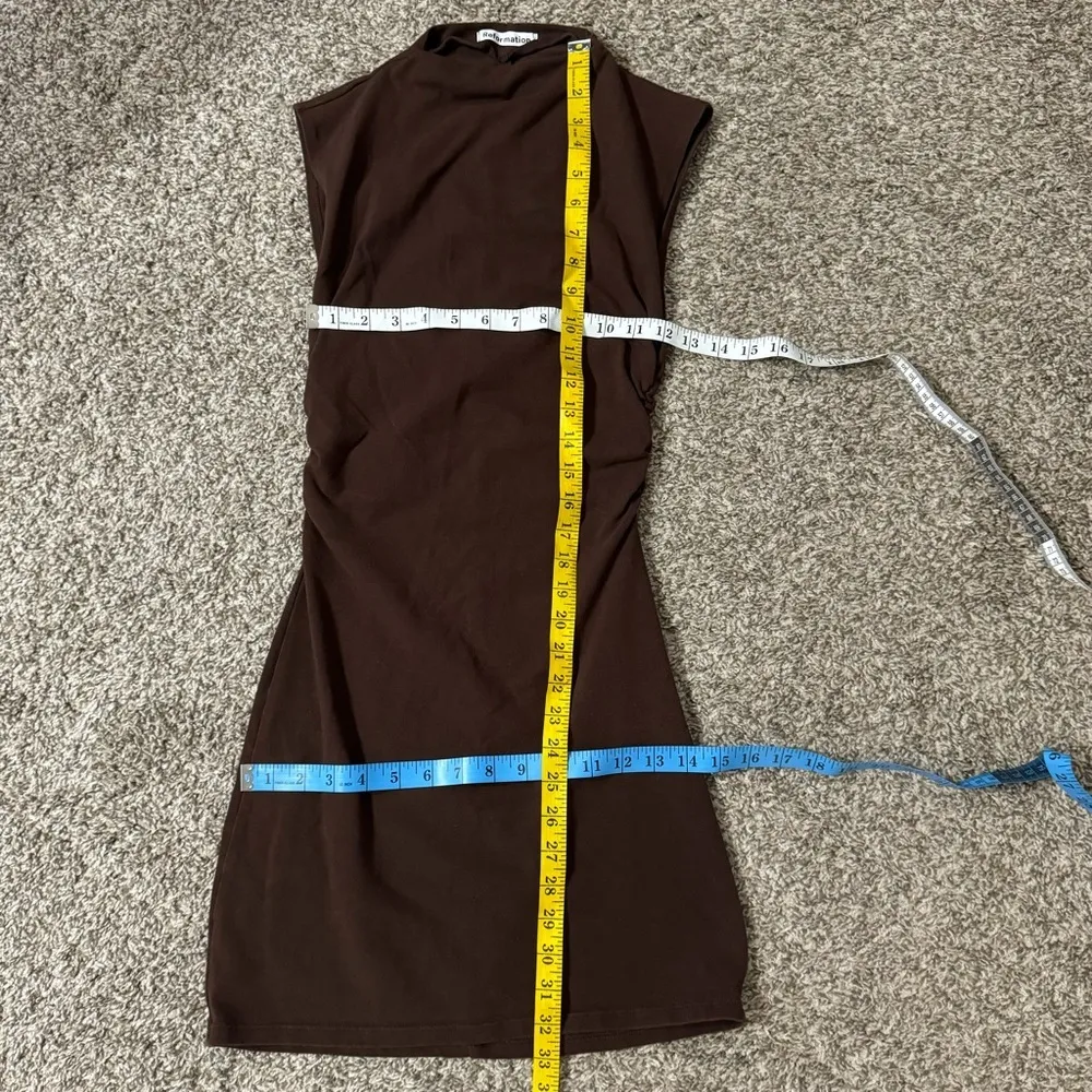Reformation Alden Bodycon Mini Brown Dress Size XS - Image 10