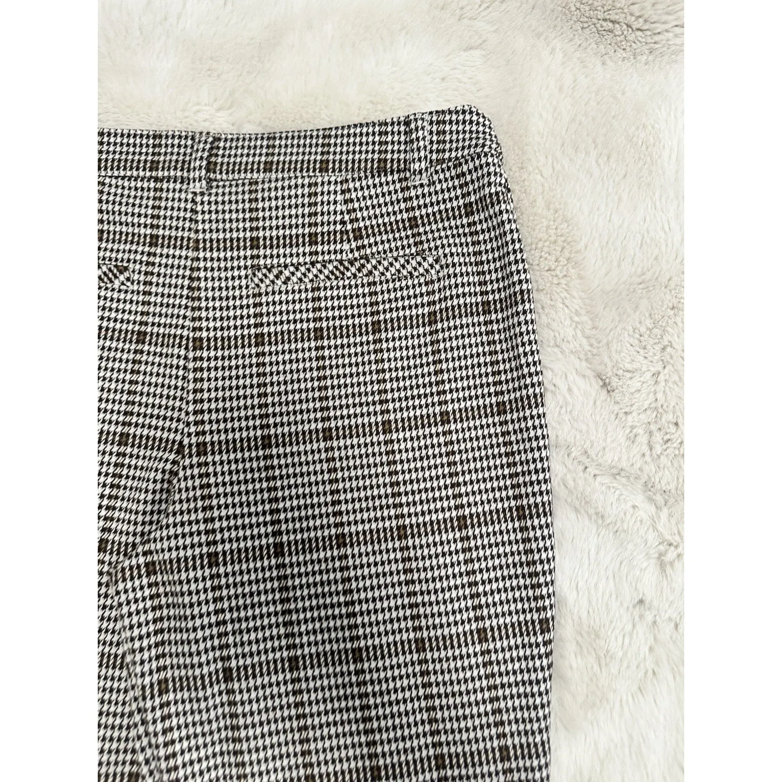 Free People Black & White Houndstooth Plaid Pants – Women's Size 12 - Image 14