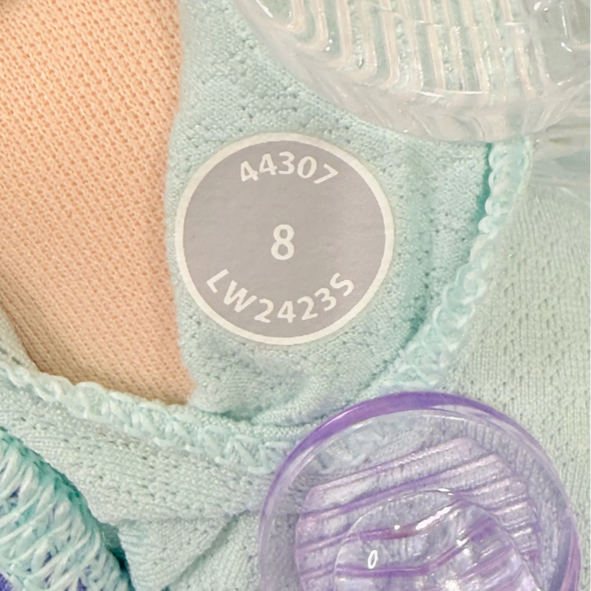 Lululemon Free To Be Bra Twiggy Printed Power Purple Floral Size 8 Vintage Girly - Image 8