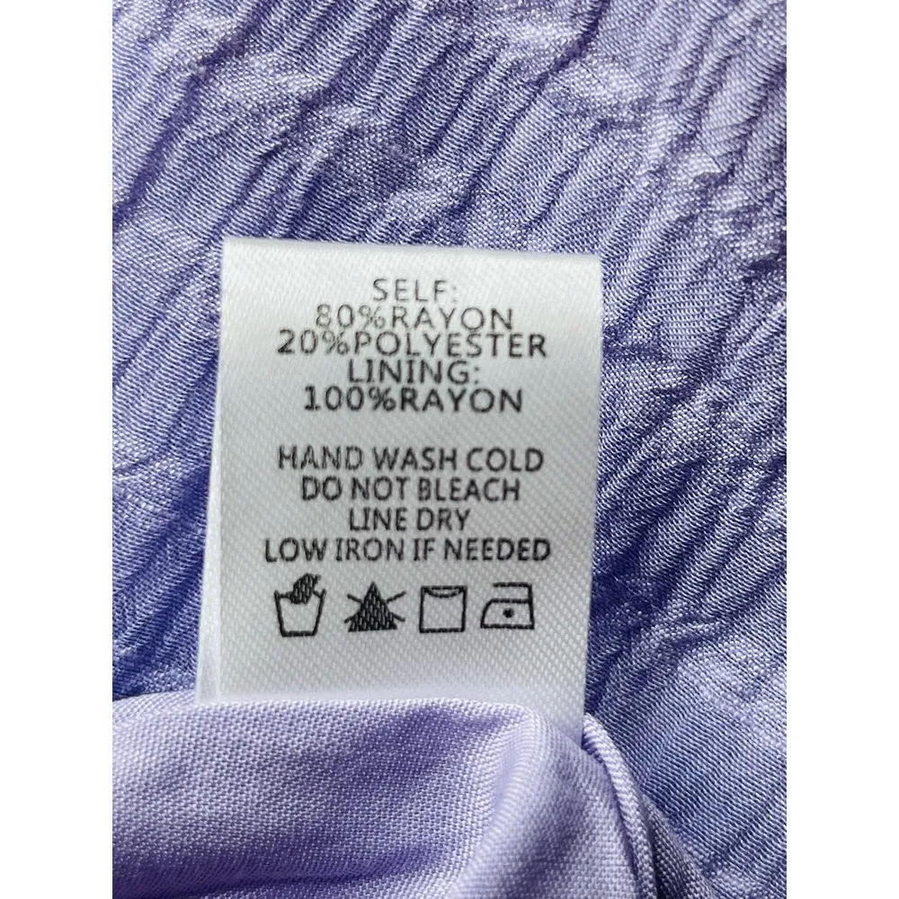 Lalavon Deep V Neck Maxi Dress size S Purple - Image 10