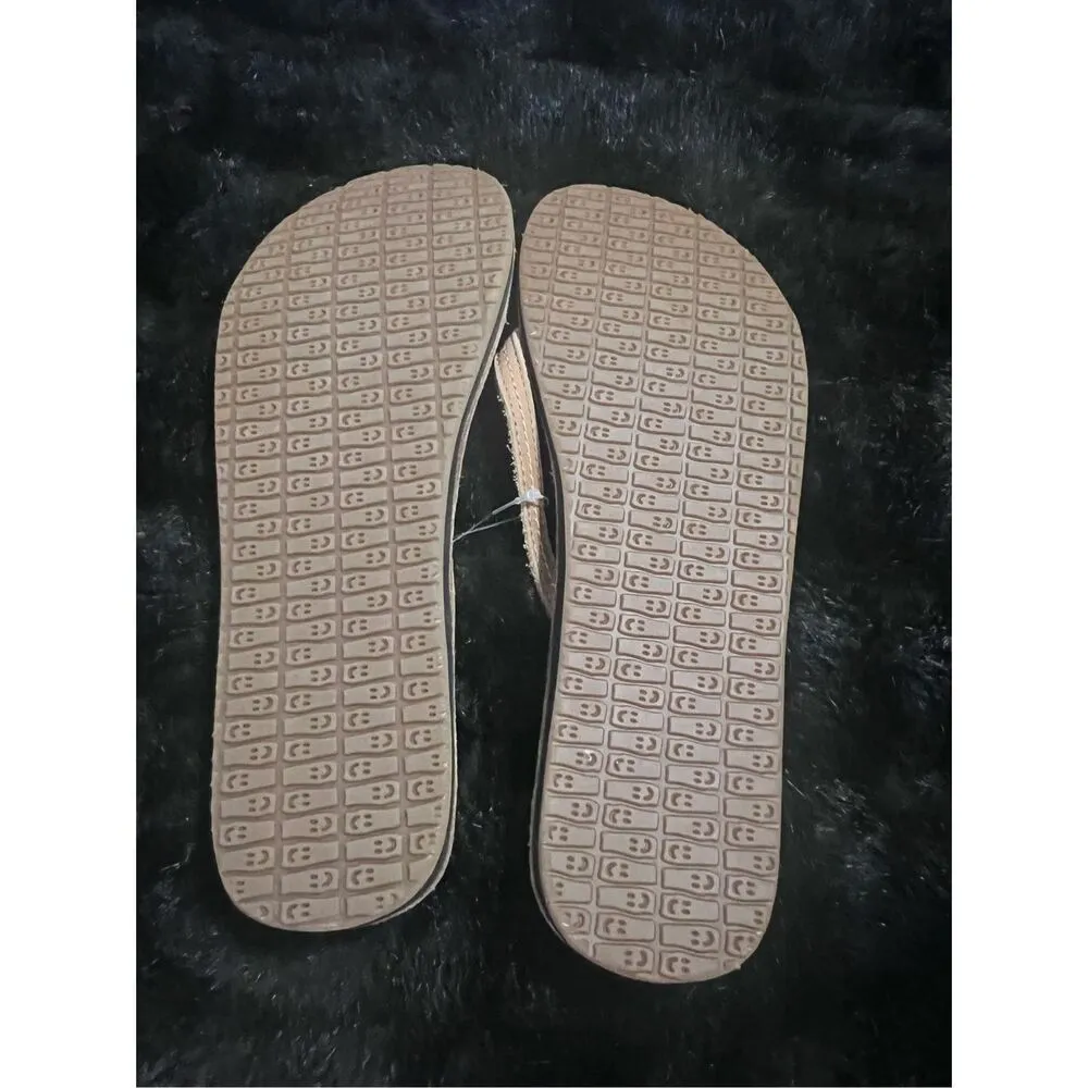 Sanuk Flora The Explora SWS10029 TAN Women's Leather sandals Flip Flops Size 11 - Image 5