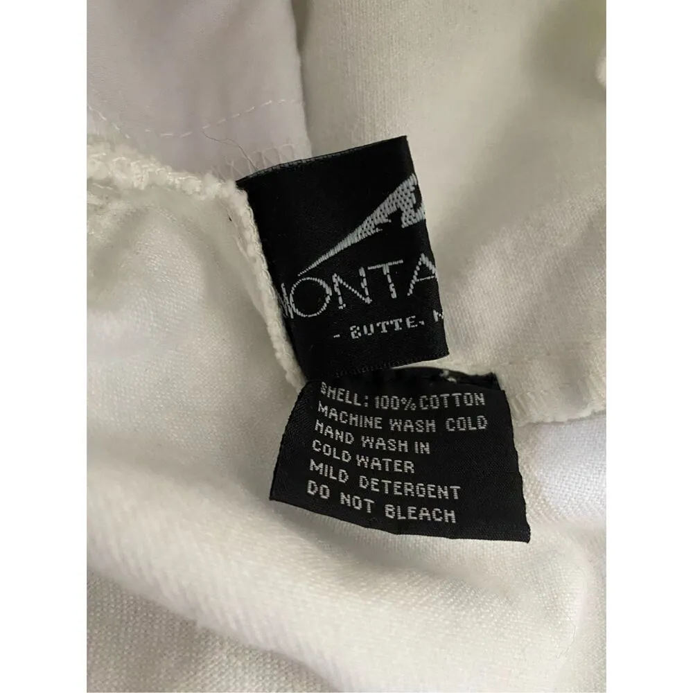 Nwt Montanaco Full Zip White Denim Jean Jacket Double Breasted Spring Fall Size L - Image 8