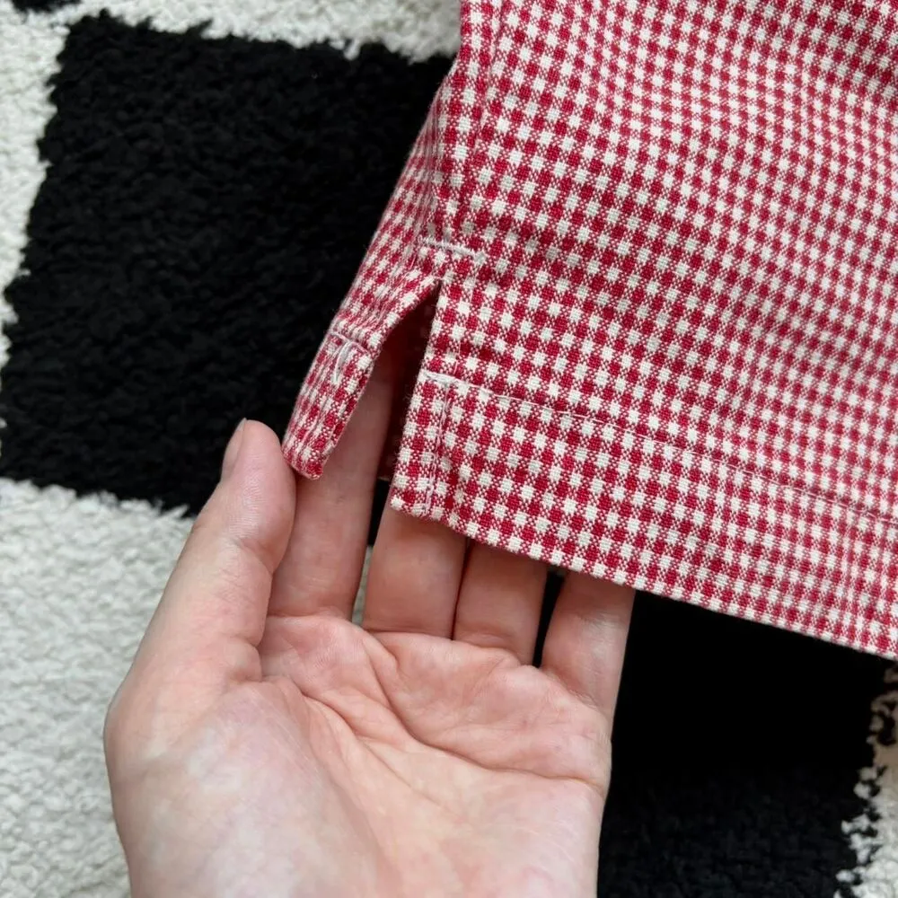 Vintage Lee Casuals Red Gingham Wide Leg Pants - Image 5