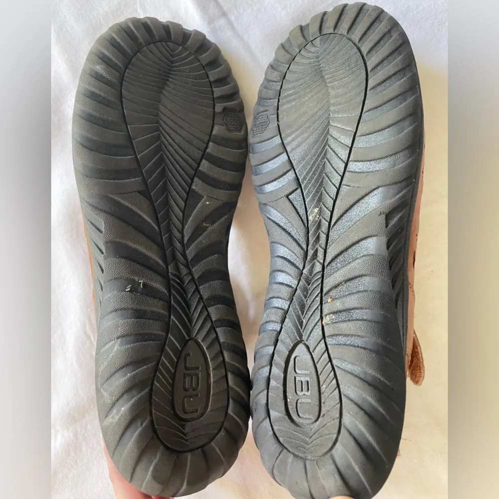 Like New JBU Brown Cutout Mary Jane Boho Festival Beachy Flats - Image 7