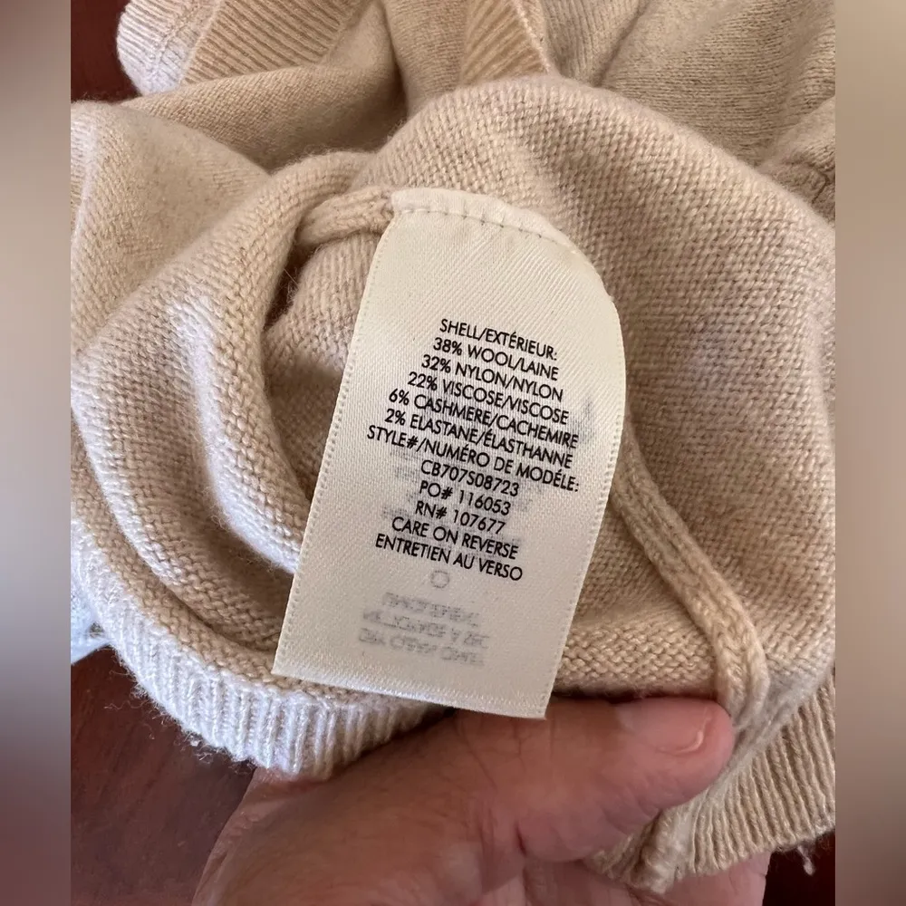 Alice + Olivia Parson Crewneck Bell-Sleeve Cashmere Blend Knit Sweater Size M - Image 6