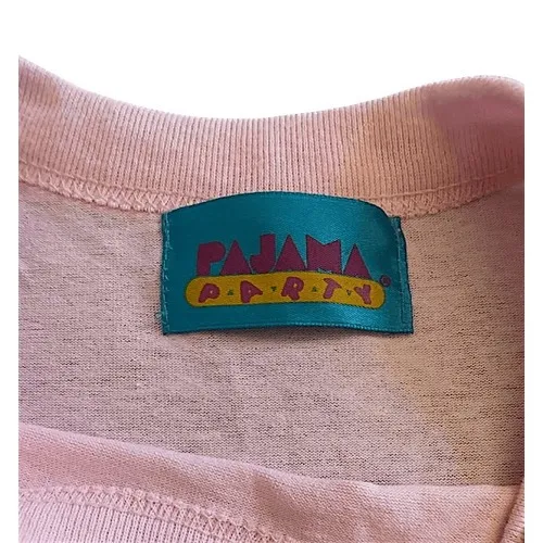 Pajama Party Pink Teddy Bear Fireplace Graphic T Shirt Women's One Size Size One Size fits most - Image 3