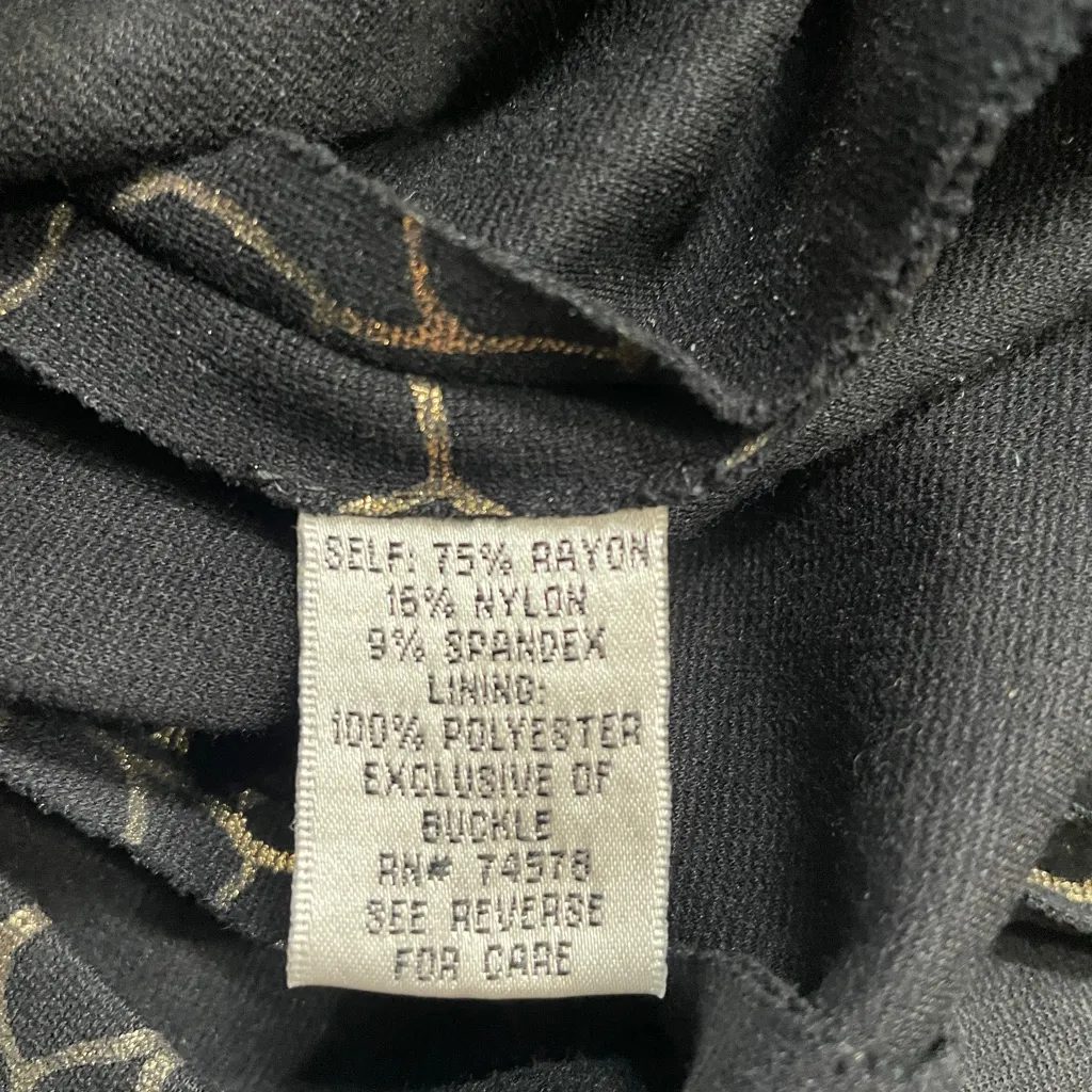 Vintage Cache Gold Metallic Sleeveless Boat Neck Belted Sheath Dress - Sz 6 🧡🎀 - Image 12