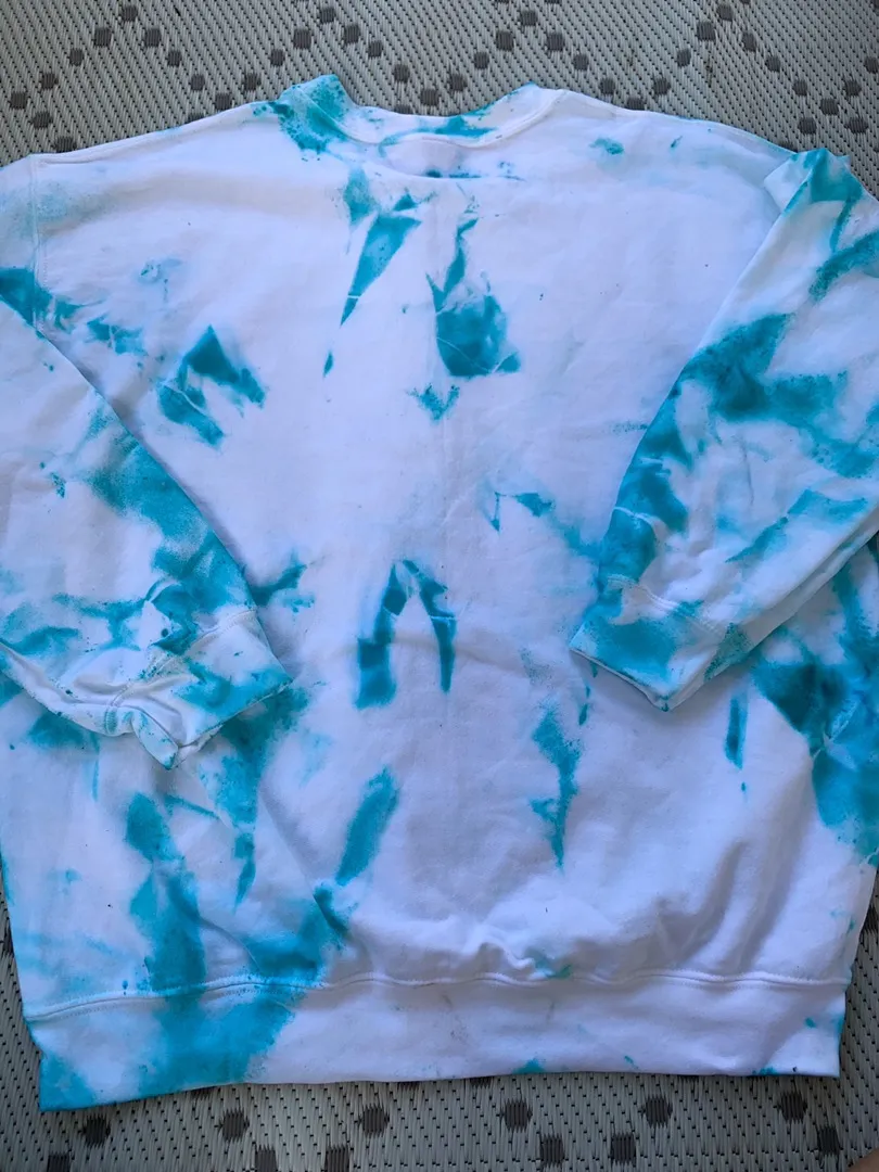 Tie Dye Crewneck Sweatshirt Blue Size L - Image 3
