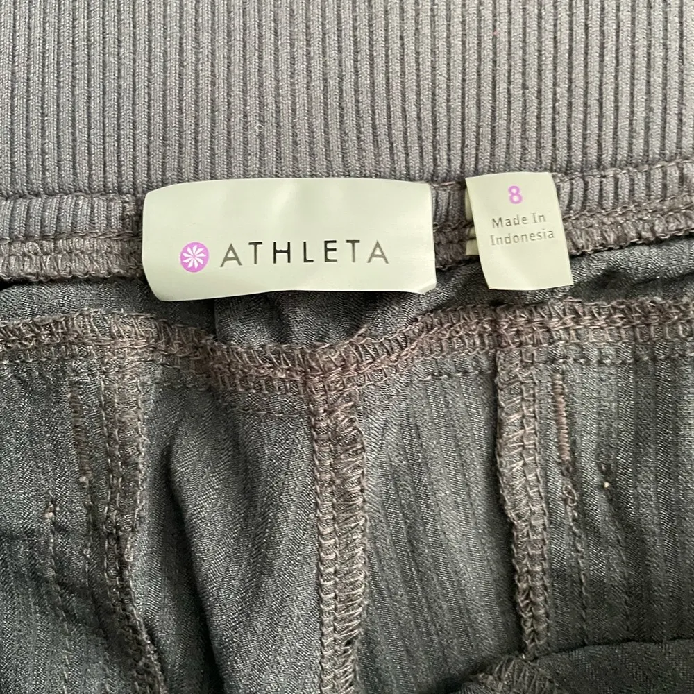 Athleta Midtown Pants Trouser/Joggers Womens Gray Ribbed Size 8 - Image 3