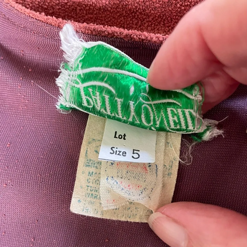 Vintage 70s Patty O’Neil Rusty Brown Blouson Midi Dress XS - Image 10