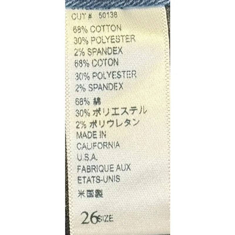 Nightcap Women's Jean Shorts Mid-Rise Cut-Off 5-Pocket Stretch Denim Blue Sz. 26 - Image 10