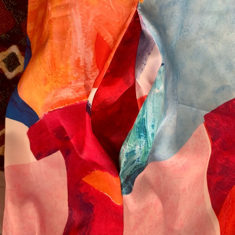 NEW Nicole Miller Long Maxi Colorful Sleeveless Dress - Image 3