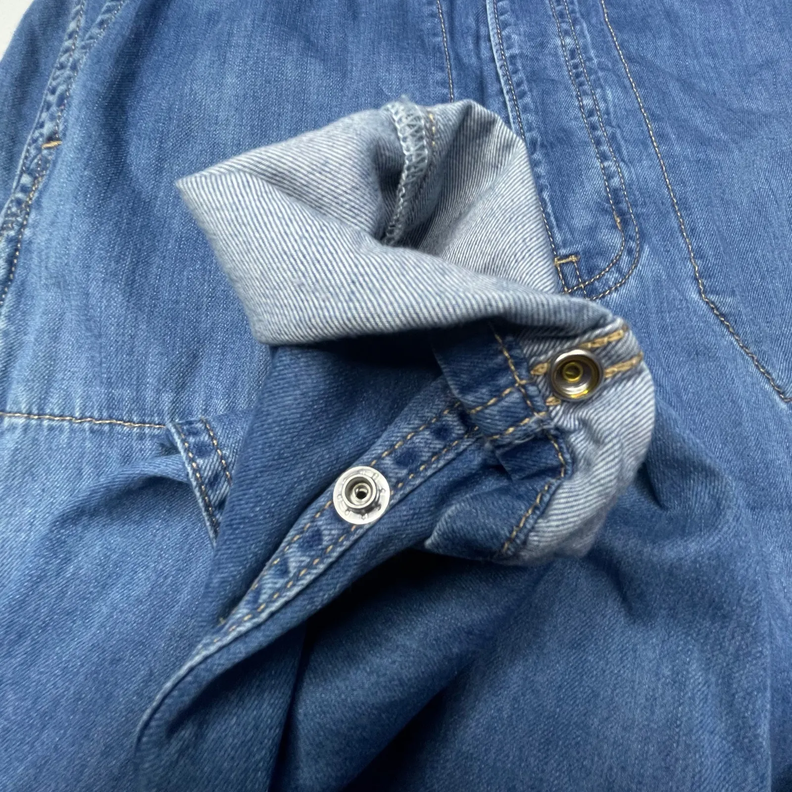 Current/Elliott The Crew Coverall Cropped Denim Jumpsuit  size 1 US4 - Image 12