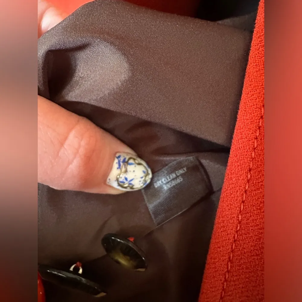 Vtg Double Button Semantiks Suit Jacket in Fireside Orange, 16W, NWT Orange - Image 6