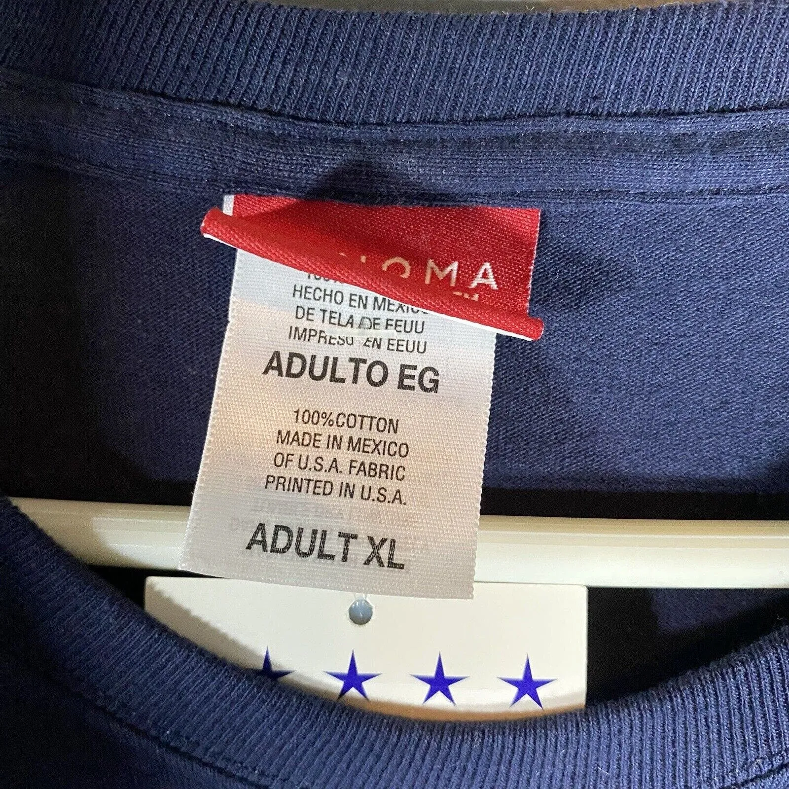 Vintage 2004 Y2K Sonoma USA American Flag Print Shirt‎ Size XL NEW NOS Womens - Image 5