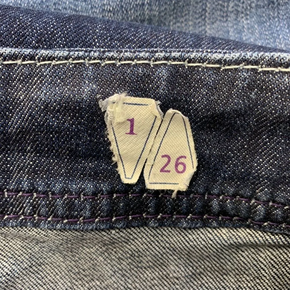 Vigoss Womens Skinny Denim Blue Jeans Dark Wash Embroidered Jeweled Size 1 26 - Image 15