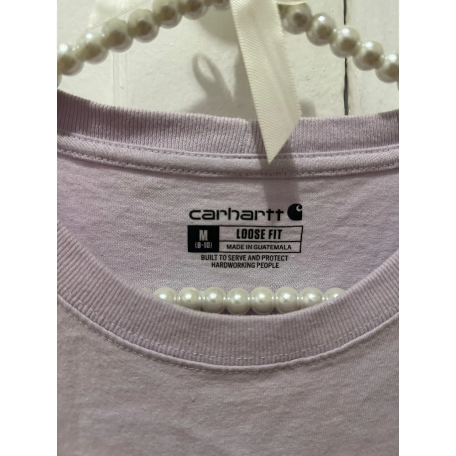 Carhartt Women's Size Medium Amethyst Fog T-Shirt Loose fit tee shirt - Image 7