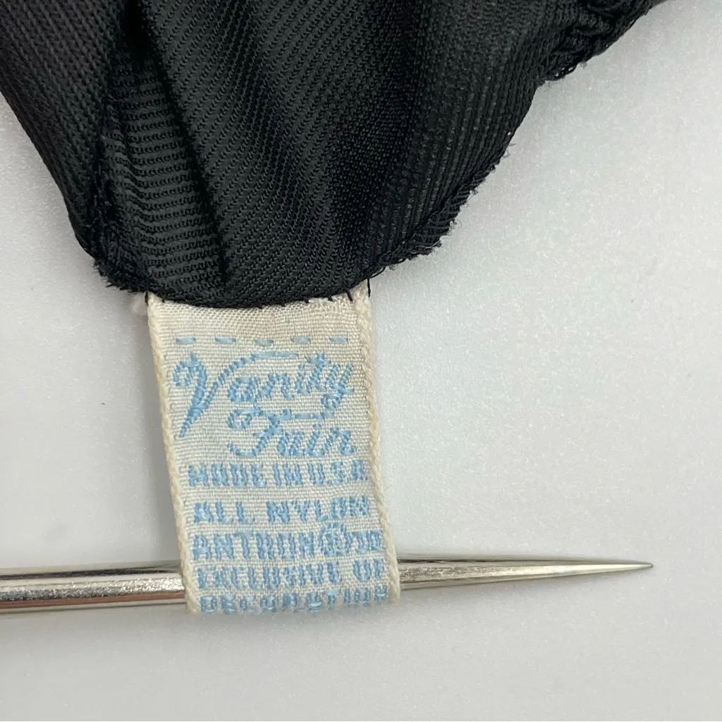 Vintage Vanity Fair Half Slip Black Lace Trim Retro Lingerie Size Medium Nylon - Image 6