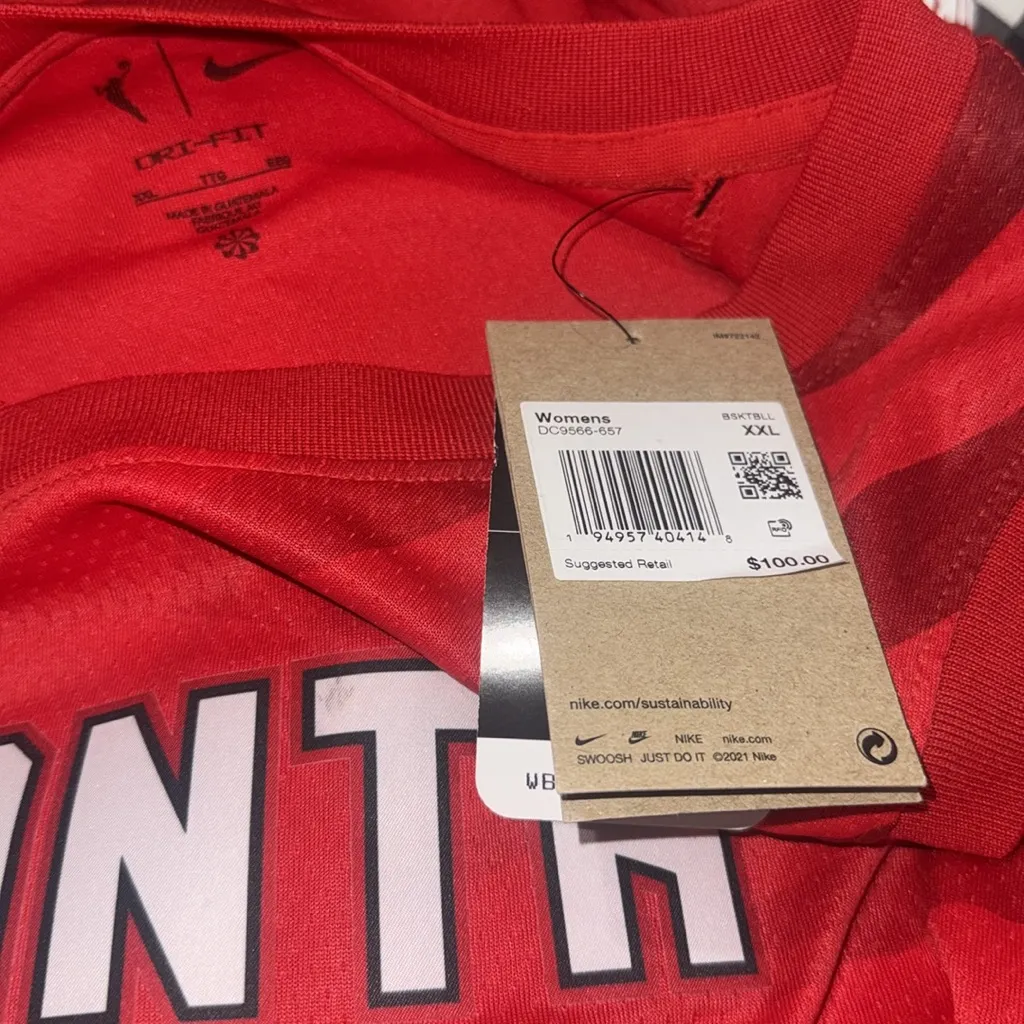 Nike  atlanta dream explorer edition dri-fit wnba victory jersey university red - Image 5