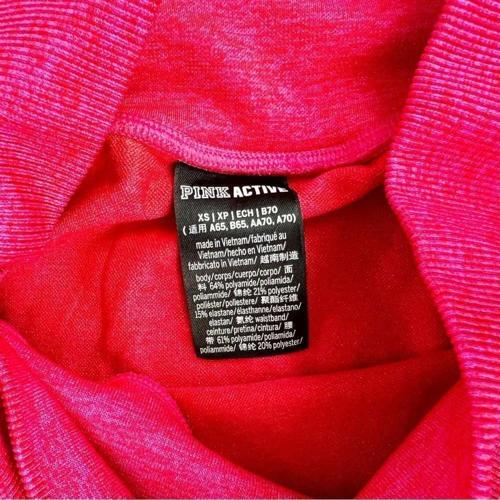 Victoria’s Secret PINK Active Pink Red Seamless Leggings XS - Image 7