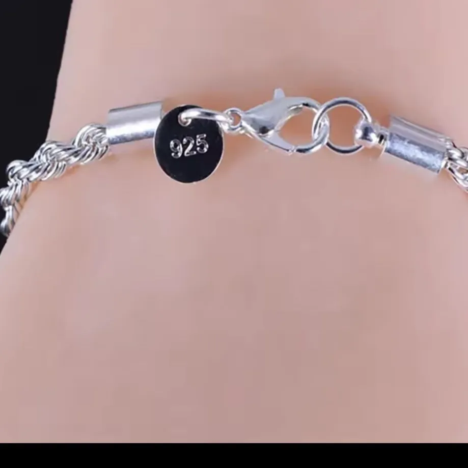 NEW Sterling Silver 925 Rope Chain Bracelet - Image 10