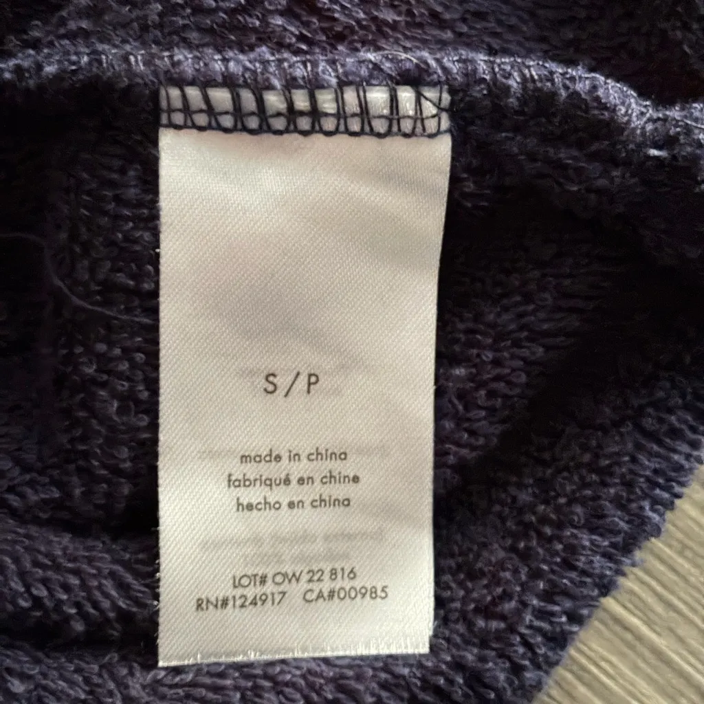 Onia (Deep Navy) Towel Terry Poncho Pullover Hoodie Size  S - Image 7