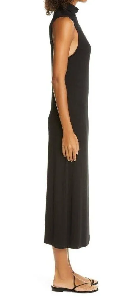 NWT Vince Sleeveless Mock Neck Midi in Black Knit Column Dress S $295 - Image 9