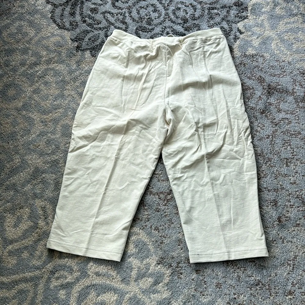 Equipment Basic  Drawstring Capri Pants Khaki Large - Image 7