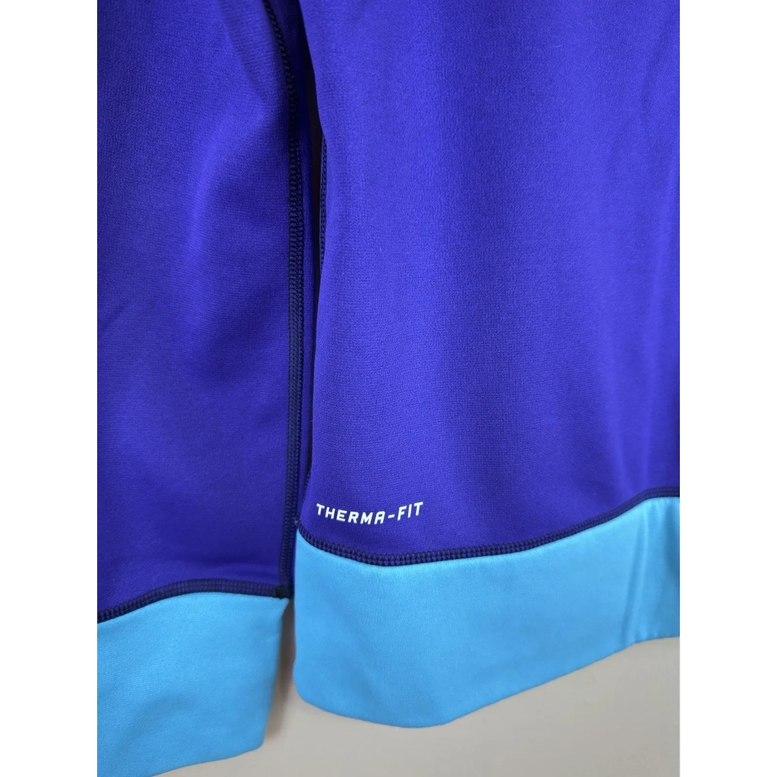 Nike Therma-Fit Purple & Turquoise Logo Pullover Hoodie Size S retro colorful - Image 5