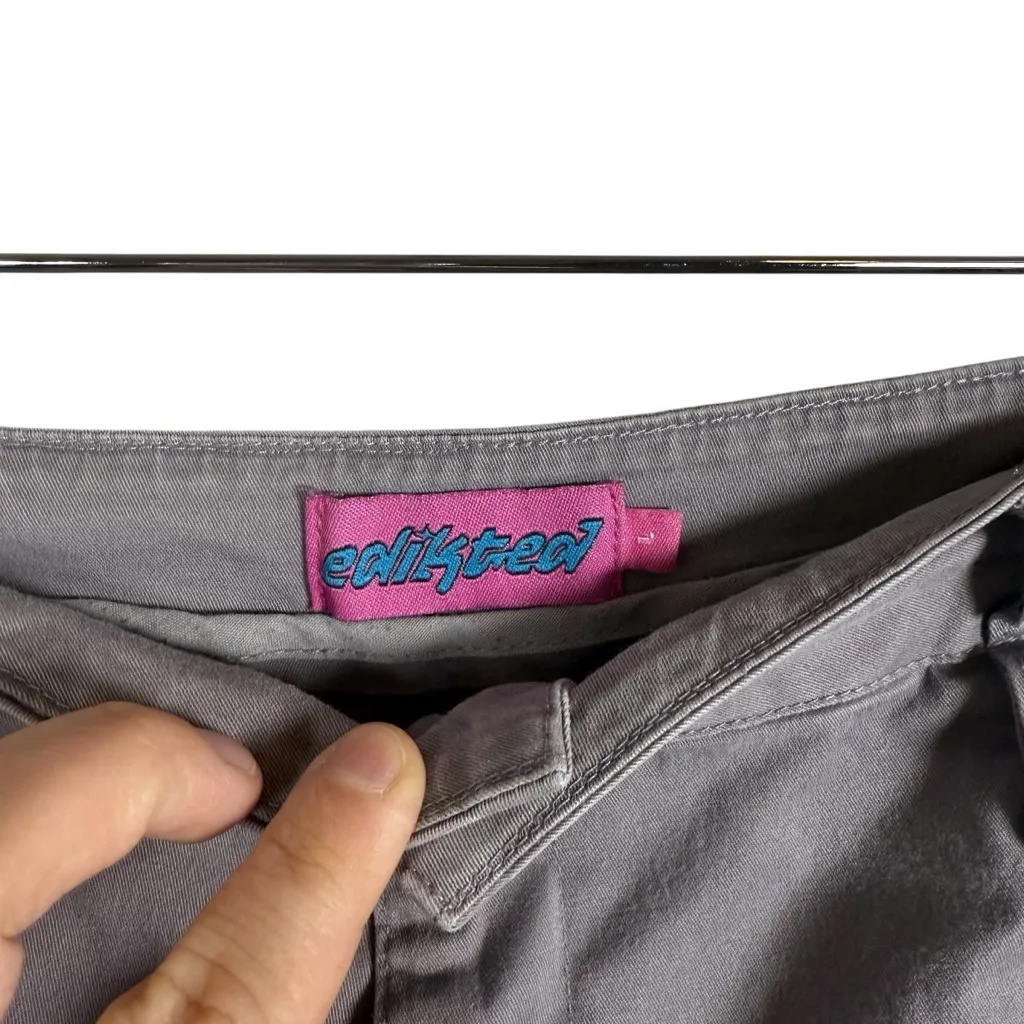 Edikted Women’s Zaria Baggy Cargo Pants in Grey Size XL - Image 10