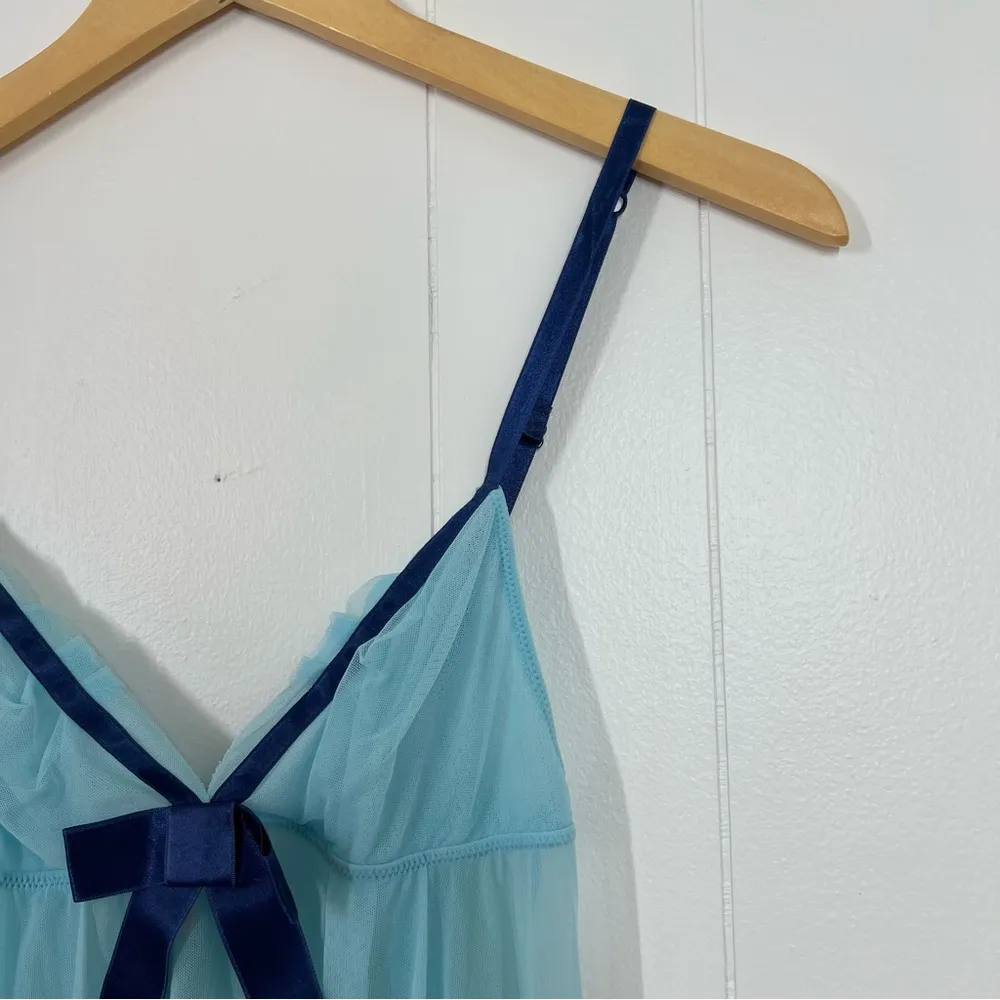 Victoria’s Secret Angels Blue Mesh Chamise Dress - Image 3