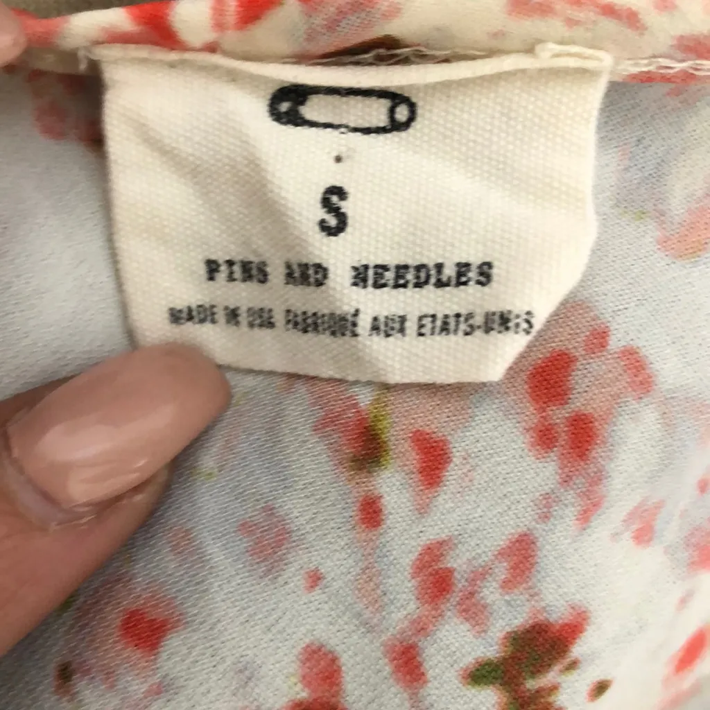 Pins and Needles floral ivory coral ruffle‎ romper - Image 6