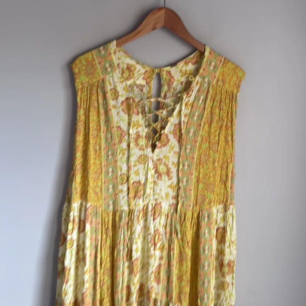 FREE PEOPLE Hanalei Bay Dress in Yellow Combo Small - Image 5