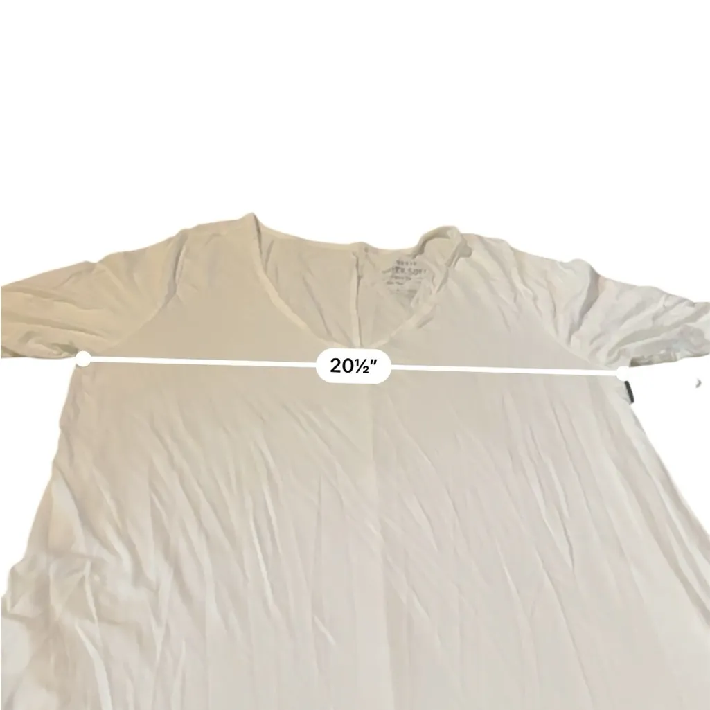 Torrid NWT Super Soft White Knit T-Shirt Women’s Size‎ 2X V-Neck Top - Image 6