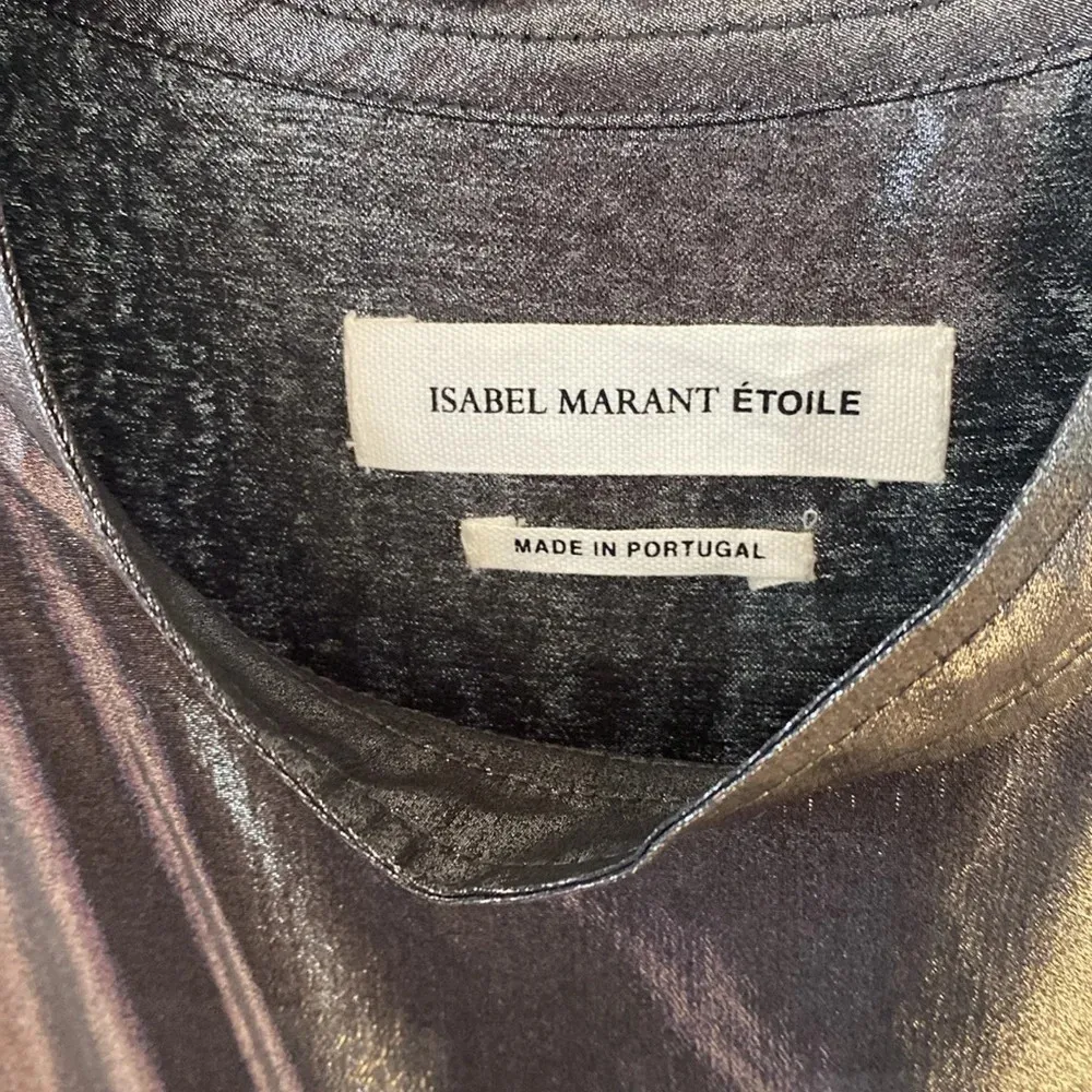 Isabel Marant Étoile Women's Lame Mae Dress ($655) Metallic Midi New Years Eve - Image 9