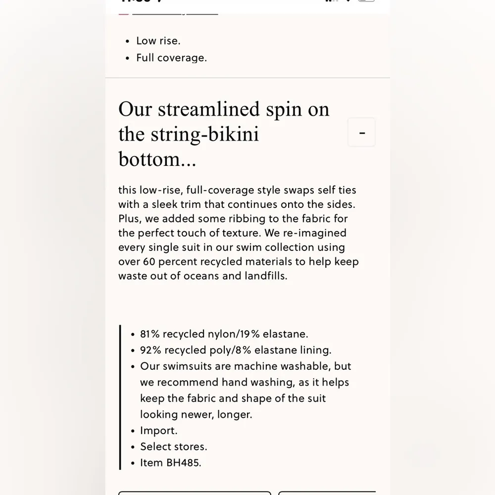 J Crew Ribbed Trim Lo Rise Hipster Full Coverage Bikini Bottom Blue XL(16) NWT - Image 3