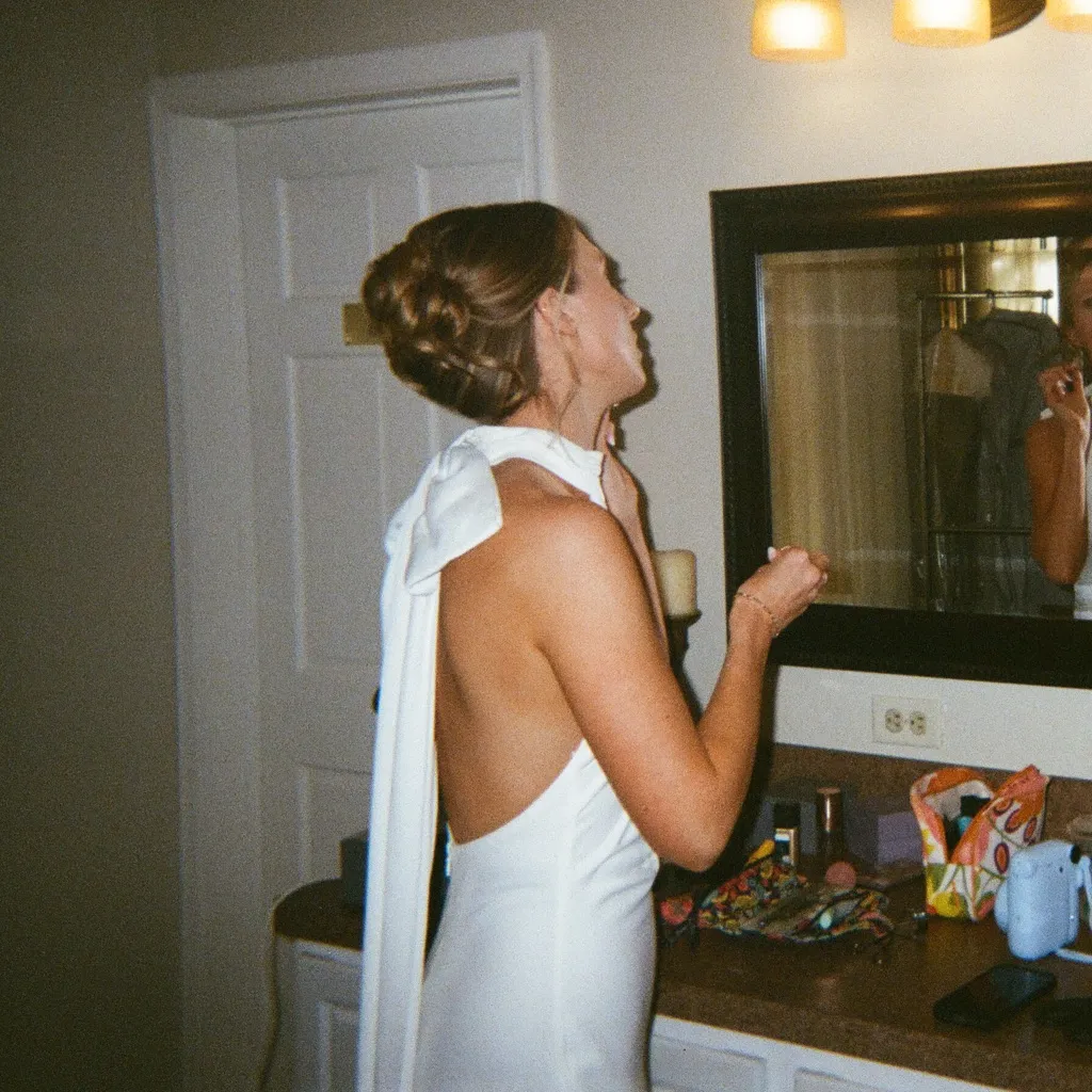 Misha x REVOLVE Evianna Satin Gown in Ivory - Image 3