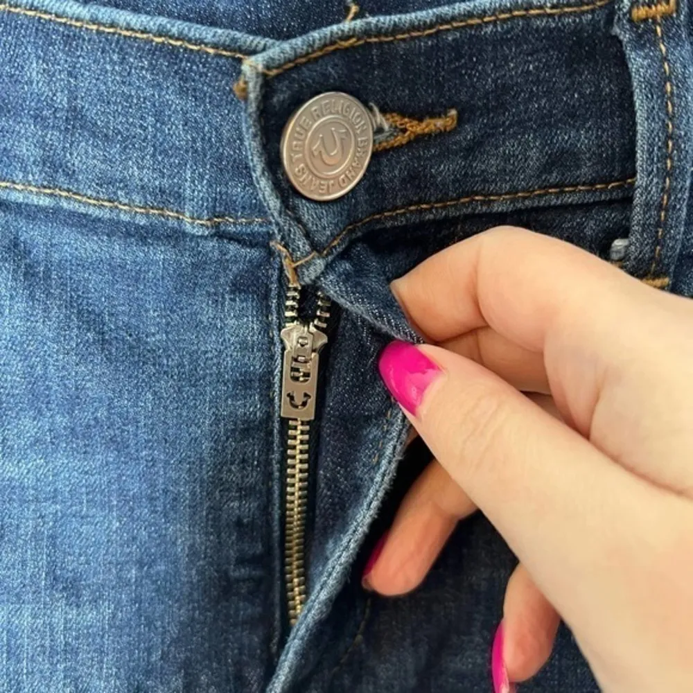 True Religion halle mid rise super skinny women's denim blue jeans size 29 - Image 5