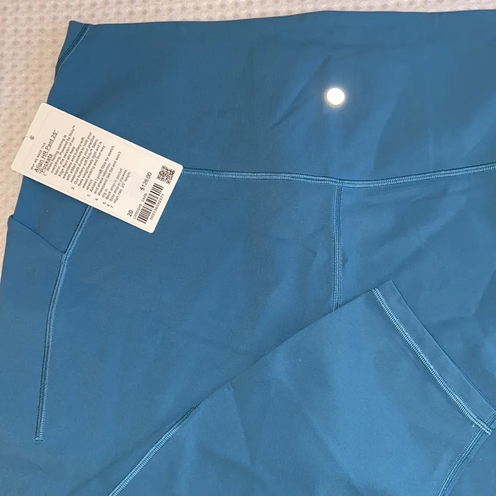 NEW! $128 Align High Rise HR Pant 25” With Pockets Capture Blue Size 20 - Image 3