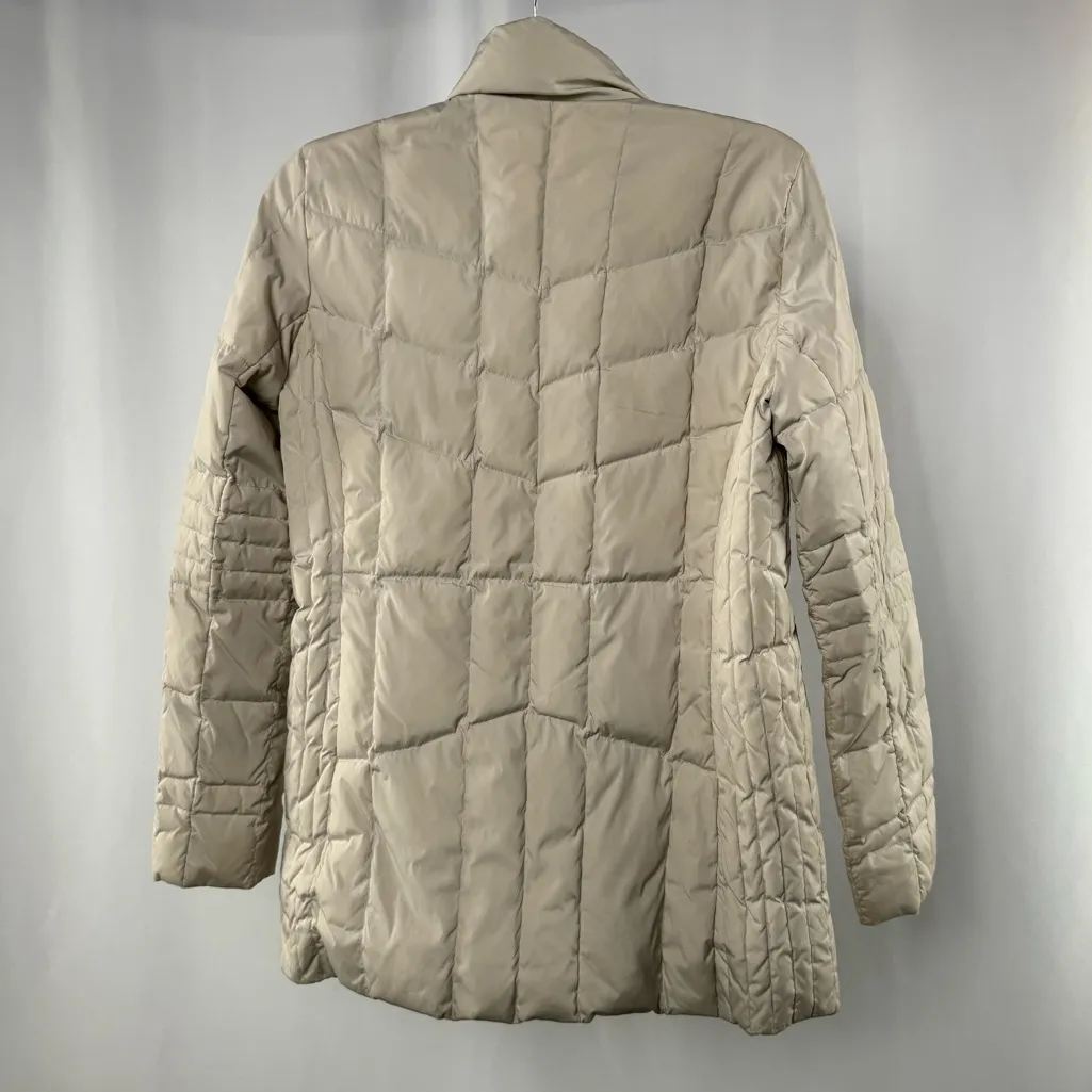 Brooks Brothers Brooks‎ Brothers Down Quilted Full Zip Jacket in Beige Size 2 - Image 2
